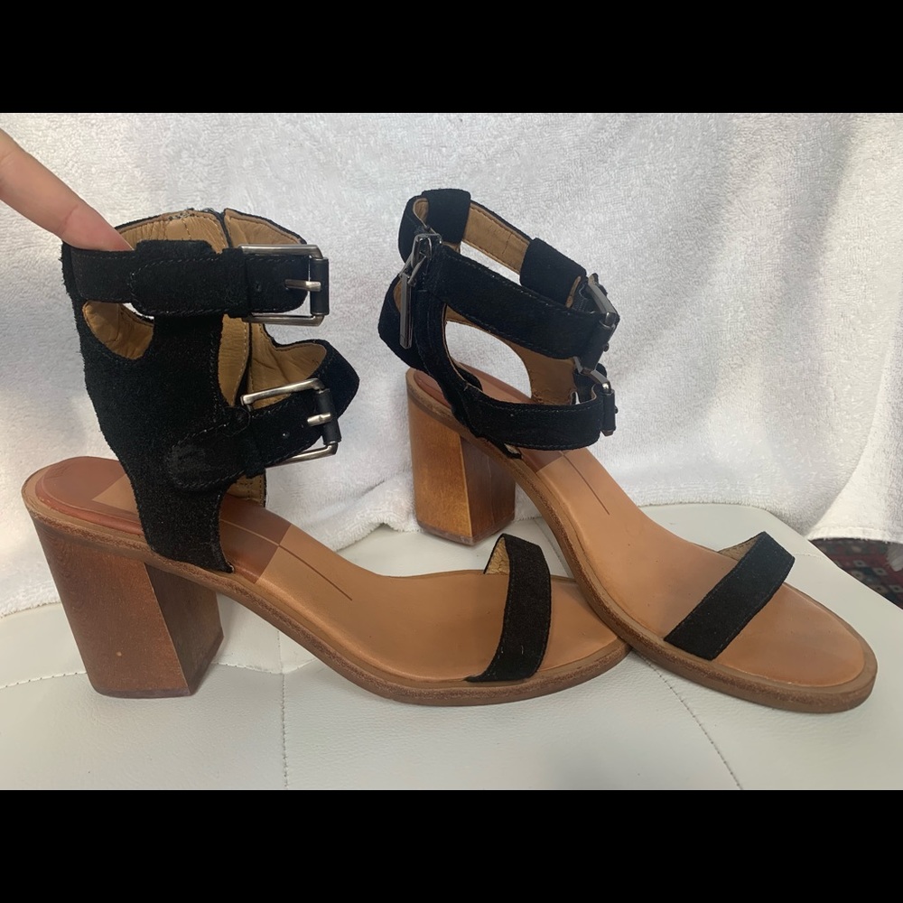 Dolce vita suede block heel sandal